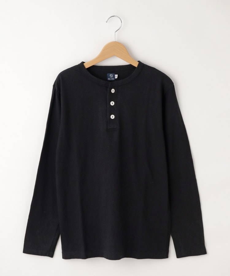 オフプライスストア(メンズ)(OFF PRICE STORE(Mens))のMIL-SPEC（ミルスペック） ヘンリーネック長袖シャツ ブラック(019)