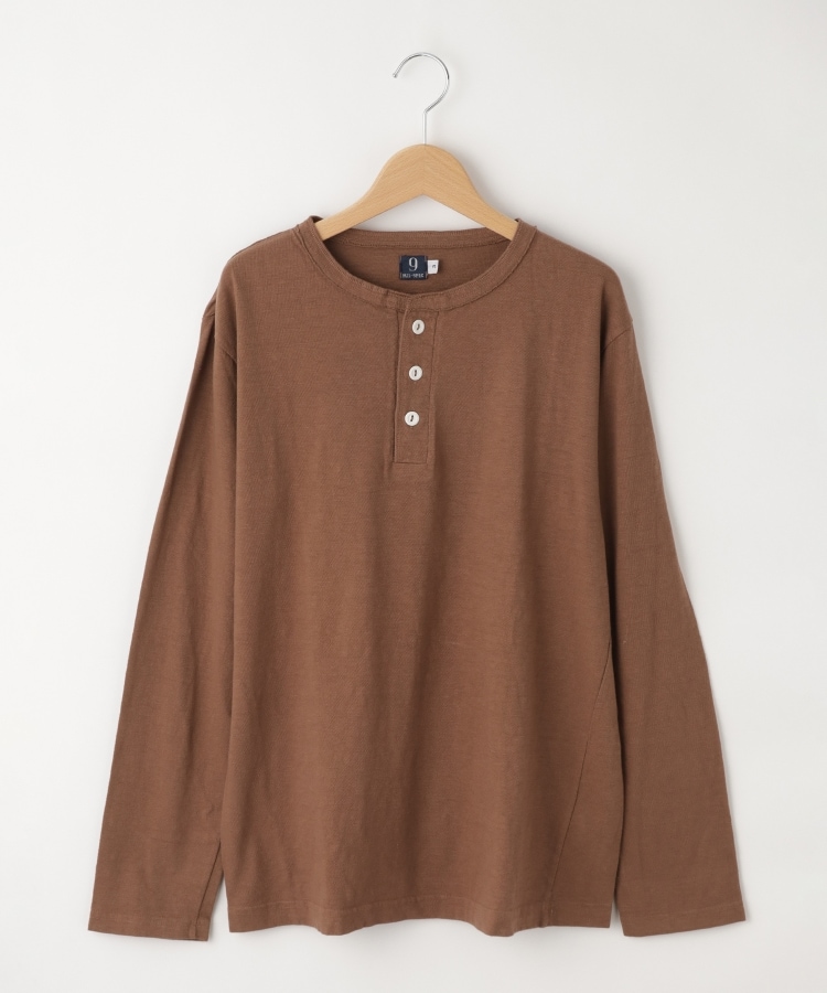 オフプライスストア(メンズ)(OFF PRICE STORE(Mens))のMIL-SPEC（ミルスペック） ヘンリーネック長袖シャツ ブラウン(043)