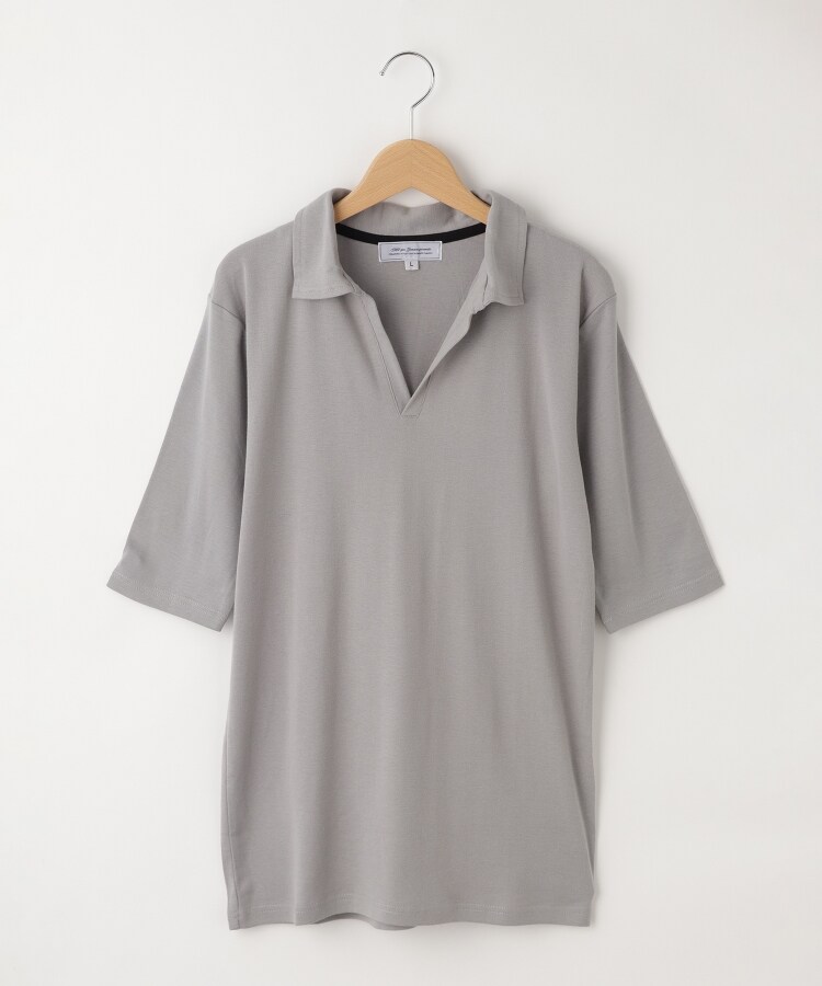オフプライスストア(メンズ)(OFF PRICE STORE(Mens))のMIL-SPEC（ミルスペック） 5分袖ポロシャツ　【SALE/きれめカジュアル/デイリー/クールビズ】 グレー(012)