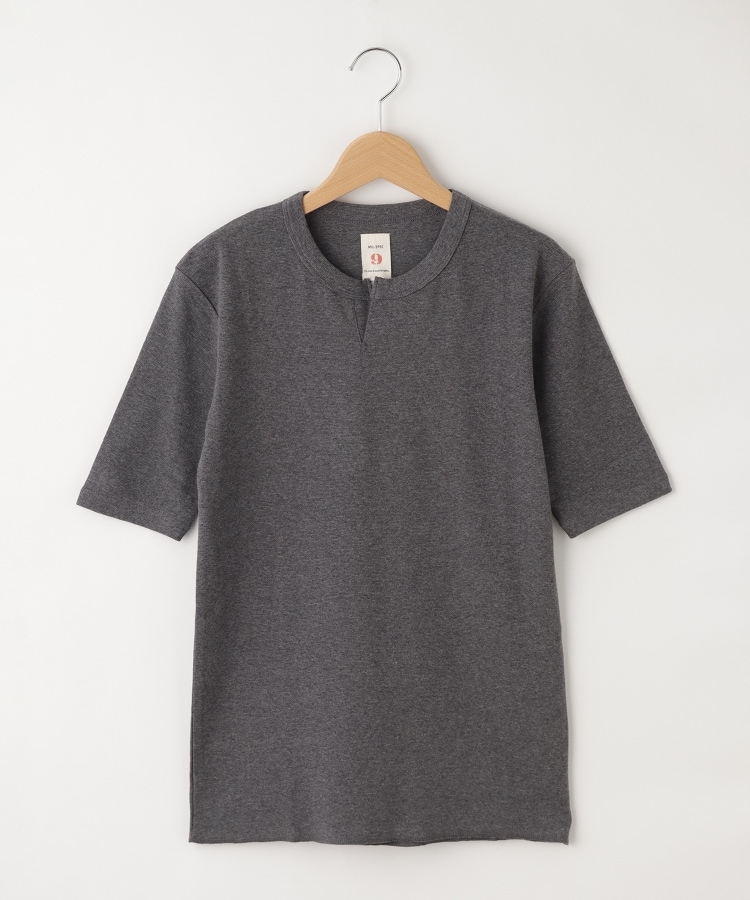 オフプライスストア(メンズ)(OFF PRICE STORE(Mens))のMIL-SPEC（ミルスペック） スキッパー半袖Tシャツ チャコールグレー(013)