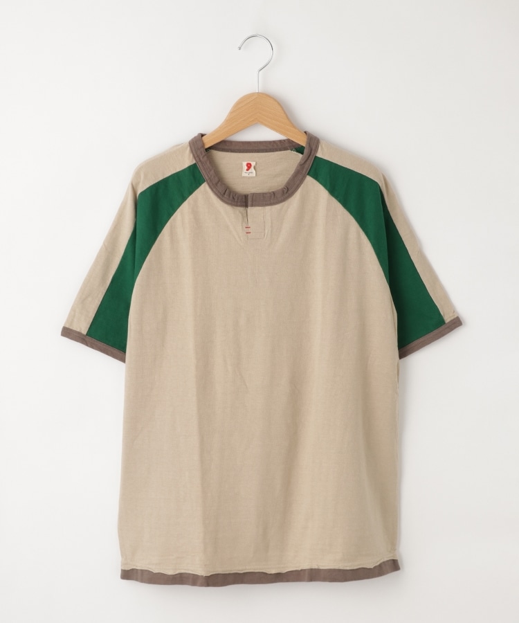 オフプライスストア(メンズ)(OFF PRICE STORE(Mens))のMIL-SPEC（ミルスペック） 配色ラグラン半袖シャツ ベージュ(052)