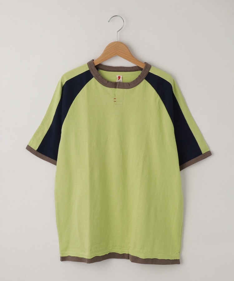 オフプライスストア(メンズ)(OFF PRICE STORE(Mens))のMIL-SPEC（ミルスペック） 配色ラグラン半袖シャツ（ライム）1