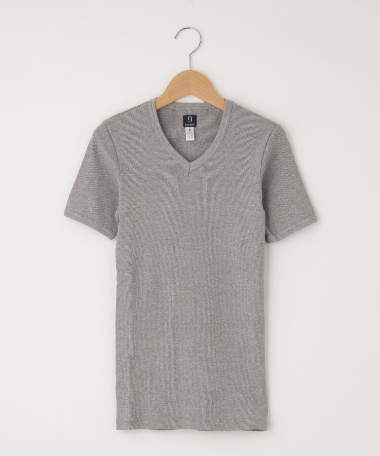 オフプライスストア(メンズ)(OFF PRICE STORE(Mens))のMIL-SPEC（ミルスペック） Vネックリブ半袖シャツ グレー(012)