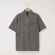オフプライスストア(メンズ)(OFF PRICE STORE(Mens))のMIL-SPEC（ミルスペック） ポケット付き配色パイピングジップ半袖シャツ（杢柄） ホワイト(001)