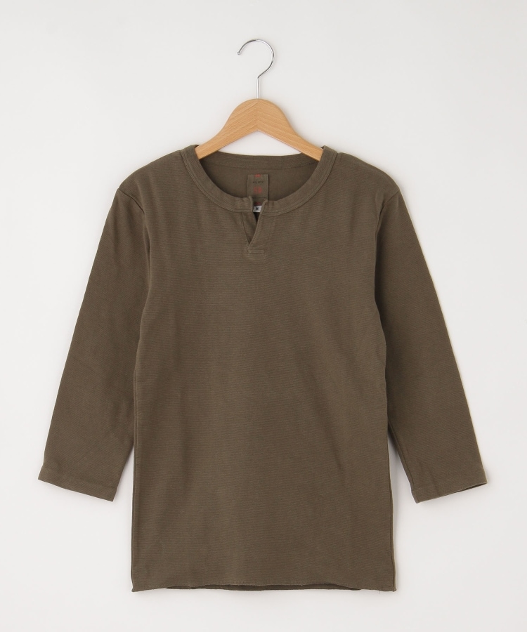 オフプライスストア(メンズ)(OFF PRICE STORE(Mens))のMIL-SPEC（ミルスペック） スキッパー7分袖シャツ カーキ(027)