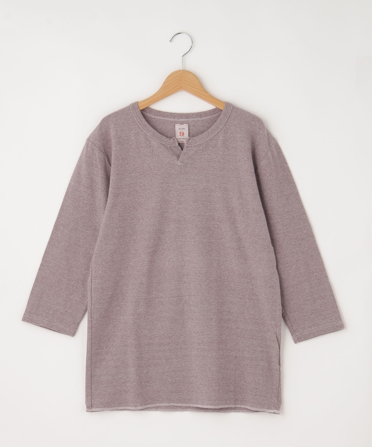 オフプライスストア(メンズ)(OFF PRICE STORE(Mens))のMIL-SPEC（ミルスペック） スキッパー杢柄7分袖シャツ パープル(081)