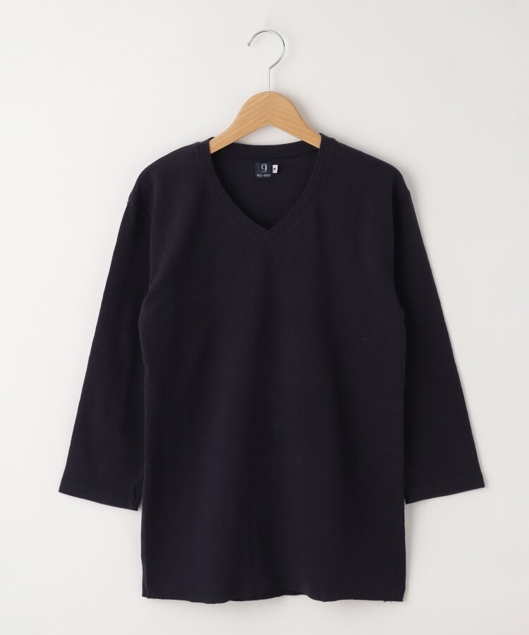 オフプライスストア(メンズ)(OFF PRICE STORE(Mens))のMIL-SPEC（ミルスペック） Vネック8分袖シャツ ネイビー(093)