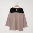 オフプライスストア(メンズ)(OFF PRICE STORE(Mens))のMIL-SPEC（ミルスペック） 配色エルボーパッチ付きVネックロングTシャツ グレー(012)
