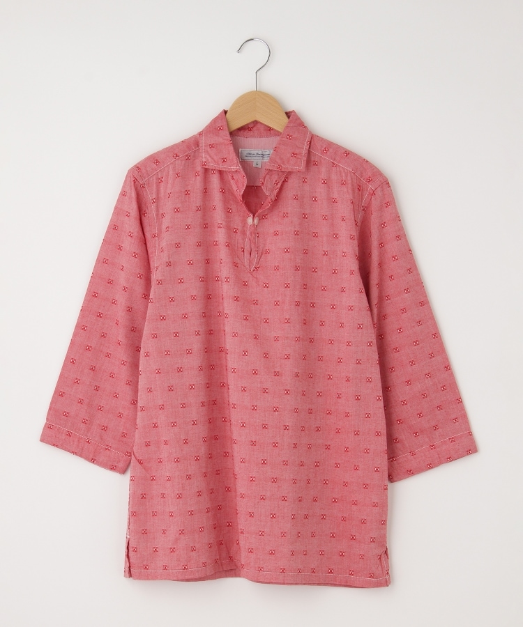 オフプライスストア(メンズ)(OFF PRICE STORE(Mens))のMIL-SPEC（ミルスペック） 7分袖柄シャツ レッド(063)