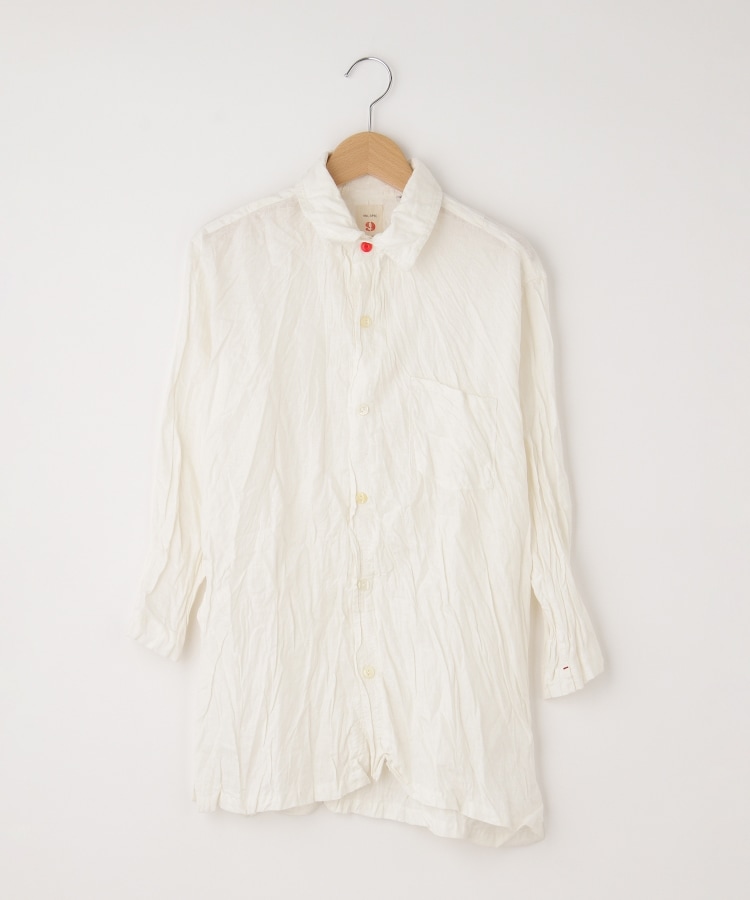 オフプライスストア(メンズ)(OFF PRICE STORE(Mens))のMIL-SPEC（ミルスペック） シワ加工7分袖シャツ ホワイト(001)