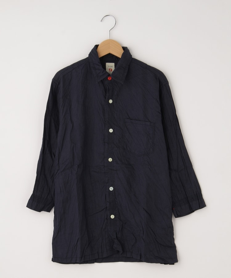 オフプライスストア(メンズ)(OFF PRICE STORE(Mens))のMIL-SPEC（ミルスペック） シワ加工7分袖シャツ ネイビー(093)