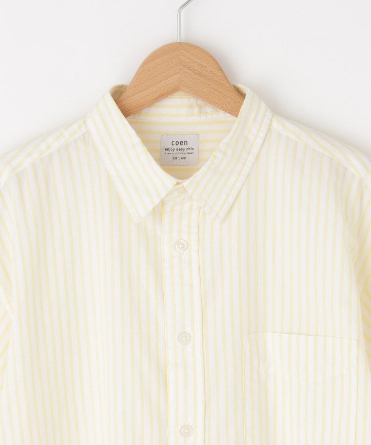 オフプライスストア(メンズ)(OFF PRICE STORE(Mens))のcoen（コーエン） ブロードストライプレギュラーカラー半袖シャツ【SALE/セール/カジュアル/デイリー/トレンド】3