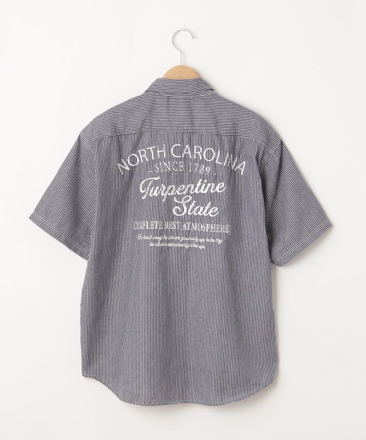 オフプライスストア(メンズ)(OFF PRICE STORE(Mens))のCORISCO（コリスコ） バック刺繍ストライプ半袖シャツ2