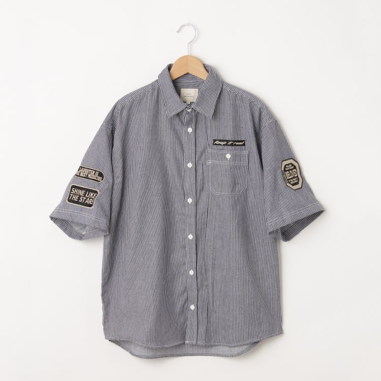 オフプライスストア(メンズ)(OFF PRICE STORE(Mens))のCORISCO（コリスコ） ワッペンストライプ半袖シャツ カジュアルシャツ