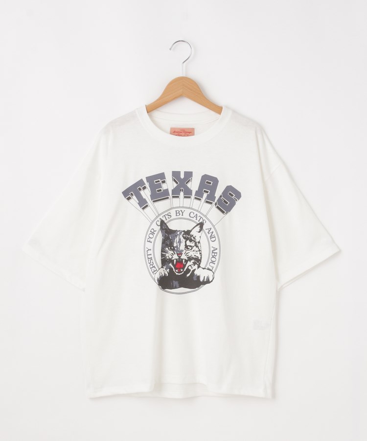オフプライスストア(メンズ)(OFF PRICE STORE(Mens))のCORISCO（コリスコ） フロント動物プリントTシャツ ホワイト(001)