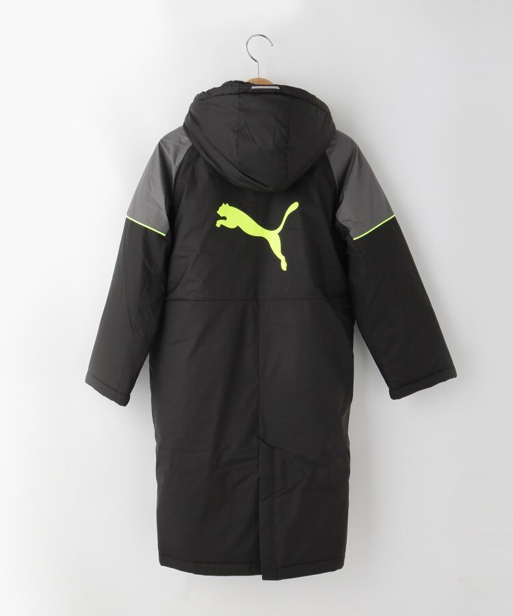 PUMA ブラックバイカラーベンチコート(フーデットコート PUMA ブラックバイカラーベンチコート(フーデットコート