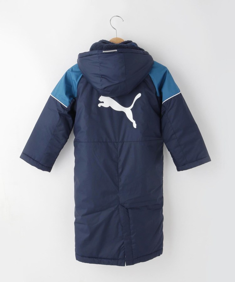 PUMA ネイビーバイカラーベンチコート(フーデットコート PUMA ネイビーバイカラーベンチコート(フーデットコート