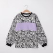 オフプライスストア(キッズ)(OFF PRICE STORE(Kids))のANAP KIDS ゼブラ切替スリット裏毛チュニック ホワイト(001)