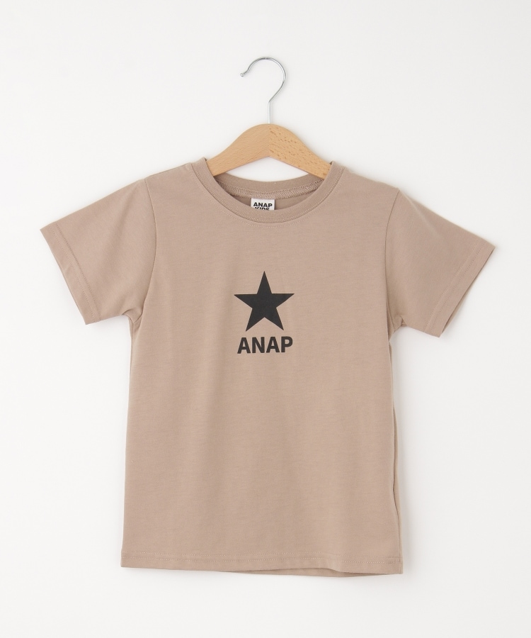 オフプライスストア(キッズ)(OFF PRICE STORE(Kids))のANAP KIDS（アナップキッズ） スタープリントTシャツ ベージュ(052)