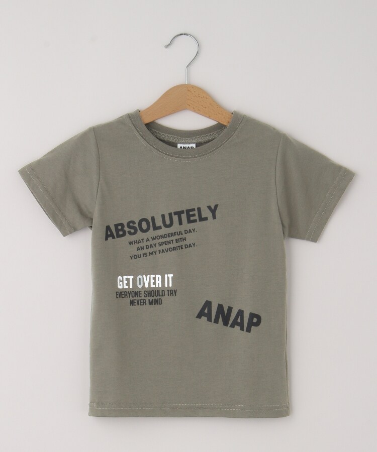 オフプライスストア(キッズ)(OFF PRICE STORE(Kids))のANAP KIDS（アナップキッズ） ランダムロゴTシャツ カーキ(027)