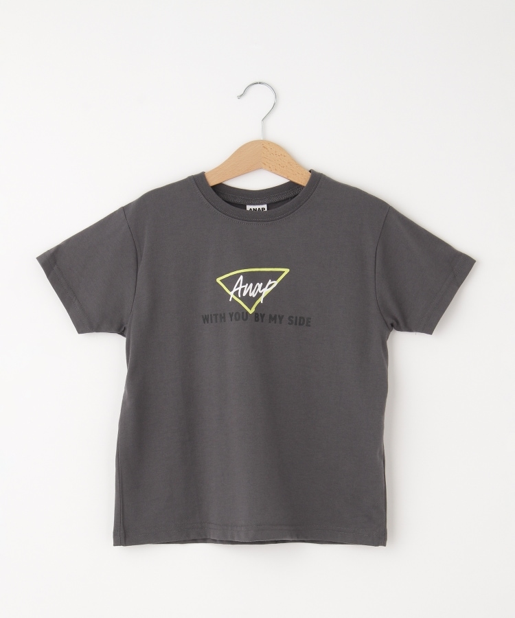 オフプライスストア(キッズ)(OFF PRICE STORE(Kids))のANAP KIDS（アナップキッズ） 手書き風ロゴプリントTシャツ ブラック(519)