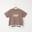 オフプライスストア(キッズ)(OFF PRICE STORE(Kids))のANAP KIDS（アナップキッズ） 裾切り替えロゴTシャツ ベージュ(052)