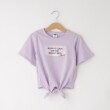 オフプライスストア(キッズ)(OFF PRICE STORE(Kids))のANAP KIDS（アナップキッズ） スソリボンTシャツ パープル(081)