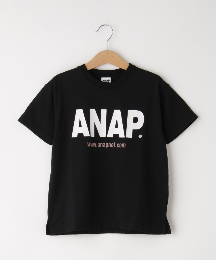 オフプライスストア(キッズ)(OFF PRICE STORE(Kids))のANAP KIDS（アナップキッズ） ロゴTシャツ ブラック(019)