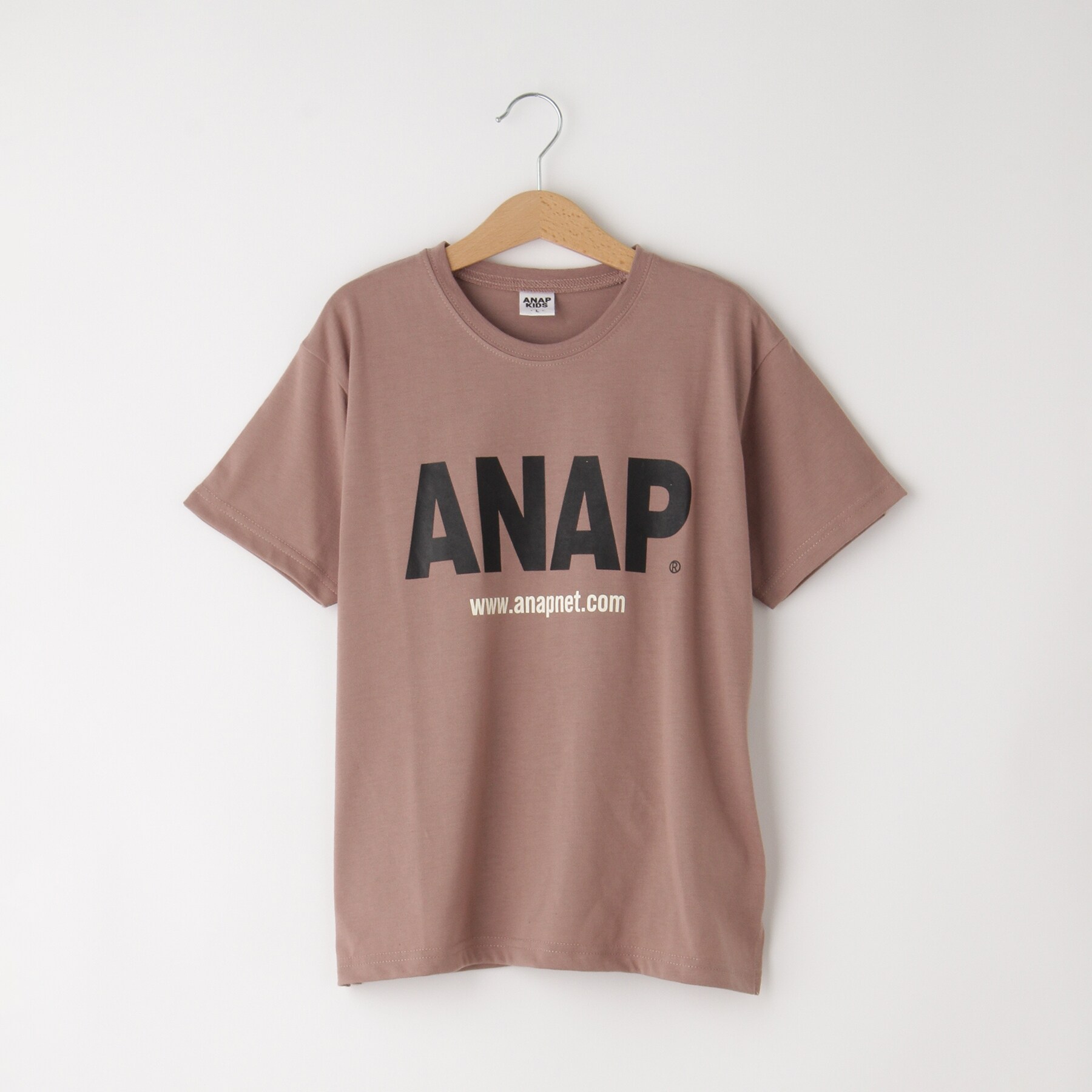 オフプライスストア(キッズ)(OFF PRICE STORE(Kids))のANAP KIDS（アナップキッズ） ロゴTシャツ ピンクベージュ(053)