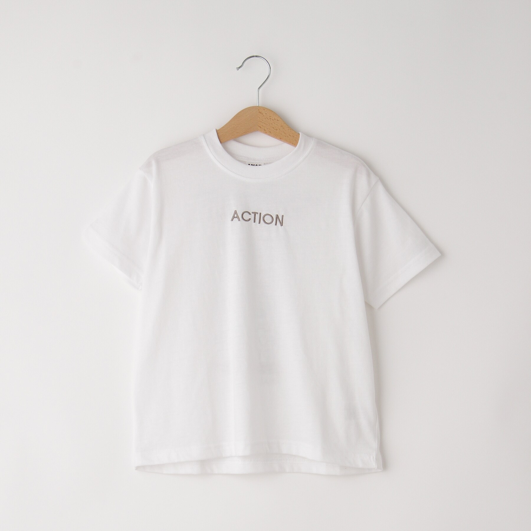 オフプライスストア(キッズ)(OFF PRICE STORE(Kids))のANAP KIDS（アナップキッズ） ロゴ刺繍入りTシャツ アイボリー(004)