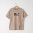 オフプライスストア(キッズ)(OFF PRICE STORE(Kids))のANAP KIDS（アナップキッズ） スリット入りロゴTシャツ ベージュ(052)