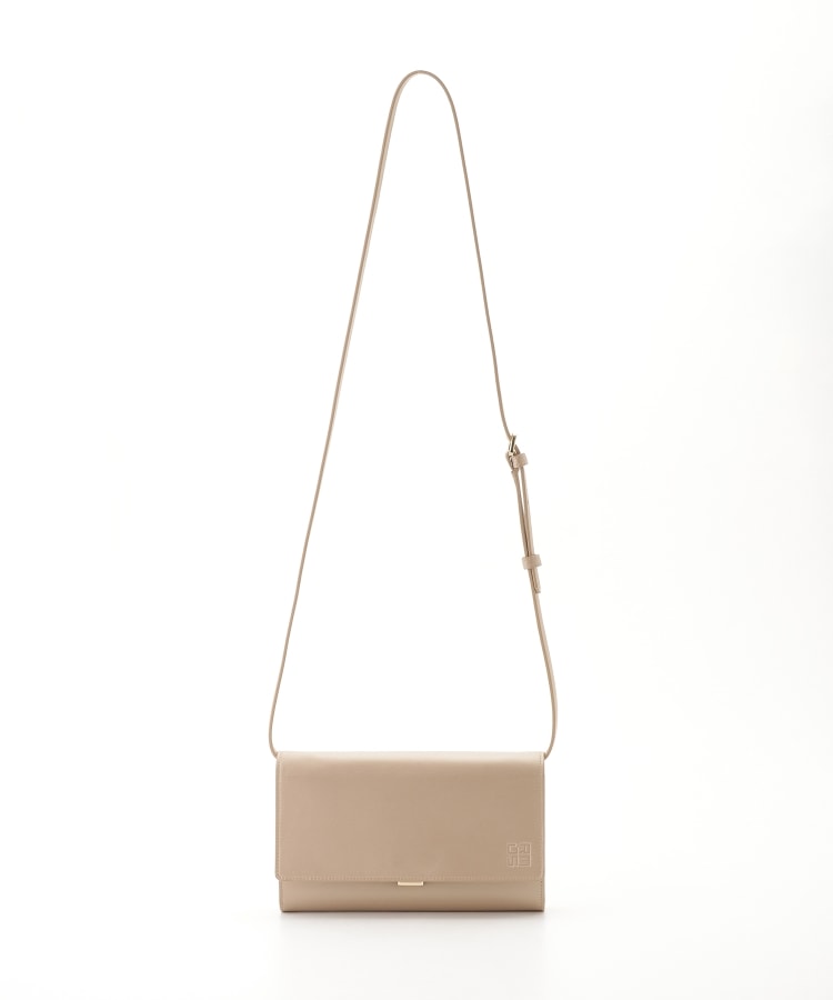 オフプライスストア(ファッショングッズ)(OFF PRICE STORE(Fashion Goods))のGRES（グレ） お財布レザーショルダーバッグ【SALE/カジュアル/デイリー/トレンド/きれいめカジュアル】 ベージュ(006)