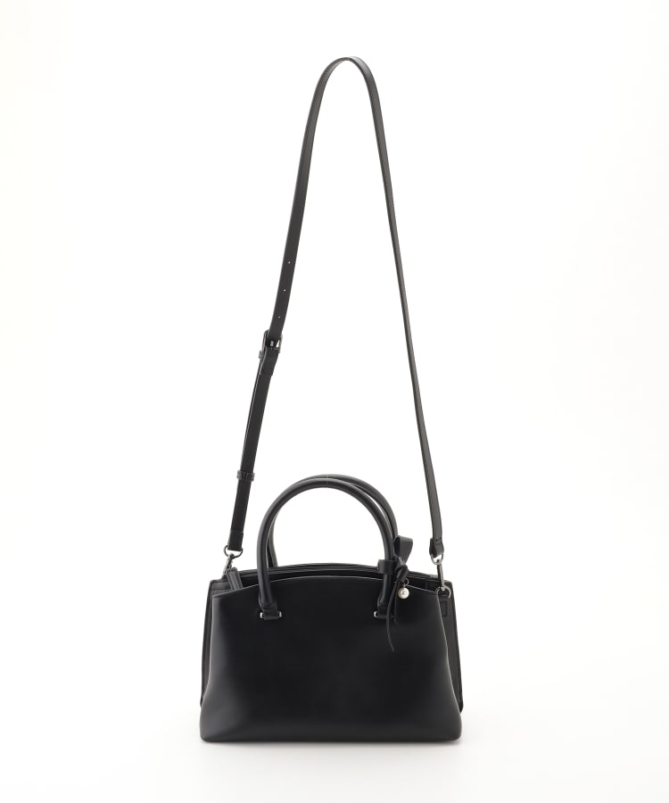 オフプライスストア(ファッショングッズ)(OFF PRICE STORE(Fashion Goods))のCRESCEND（クレッシェンド） 取り外し可リボンモチーフ付きハンドバッグ【SALE/カジュアル/デイリー/トレンド/きれいめカジュアル/2WAY】 ブラック(019)