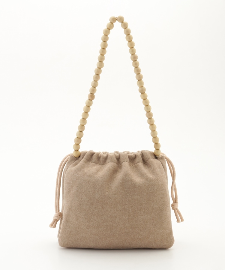 オフプライスストア(ファッショングッズ)(OFF PRICE STORE(Fashion Goods))のEarth Made （アースメイド） ウッドビーズフェルトハンドバッグ ベージュ(053)
