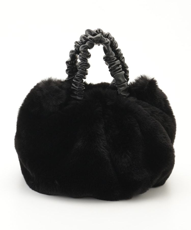 オフプライスストア(ファッショングッズ)(OFF PRICE STORE(Fashion Goods))のcachellier(カシェリエ） ギャザーハンドルハンドバッグ ブラック(019)
