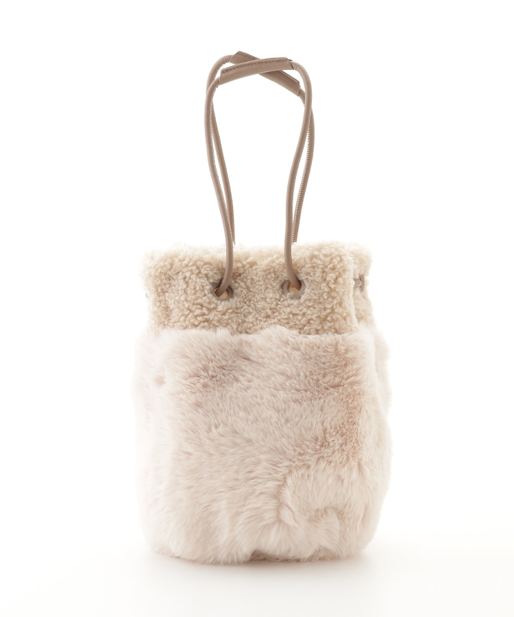 オフプライスストア(ファッショングッズ)(OFF PRICE STORE(Fashion Goods))のcachellier(カシェリエ） 巾着型コンビハンドバッグ アイボリー(004)