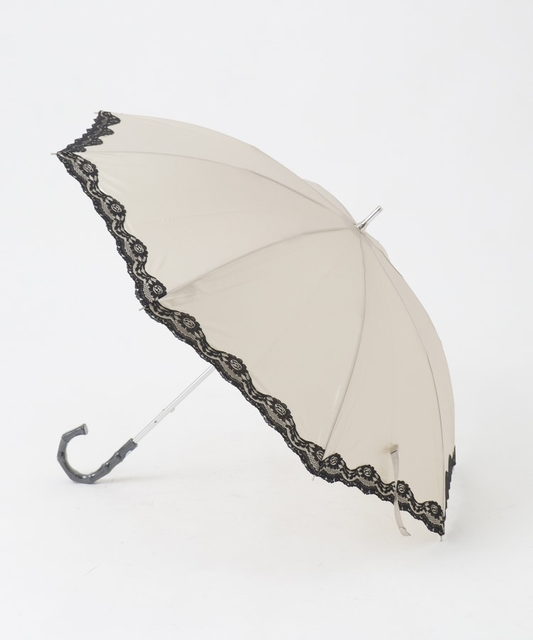 オフプライスストア(ファッショングッズ)(OFF PRICE STORE(Fashion Goods))のスギタ レース縁取り晴雨兼用傘 ベージュ(052)