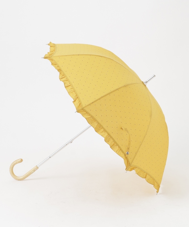 オフプライスストア(ファッショングッズ)(OFF PRICE STORE(Fashion Goods))のスギタ ドット柄フリル晴雨兼用傘 イエロー(055)