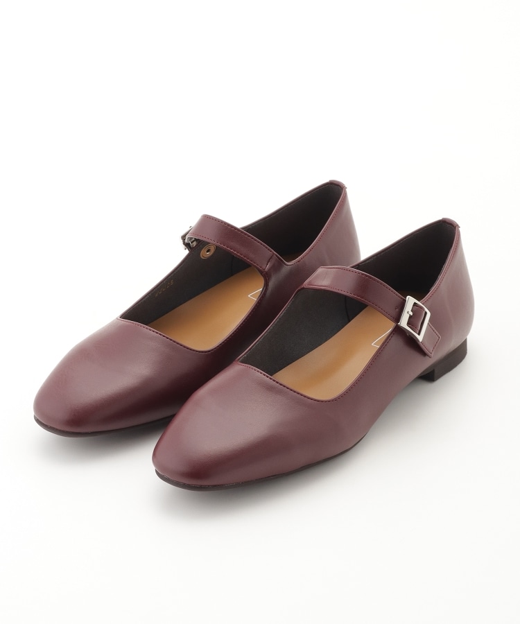 オフプライスストア(ファッショングッズ)(OFF PRICE STORE(Fashion Goods))のｎｏｙａｕ（ノヤウ） ストラップフラットパンプス ワイン(062)