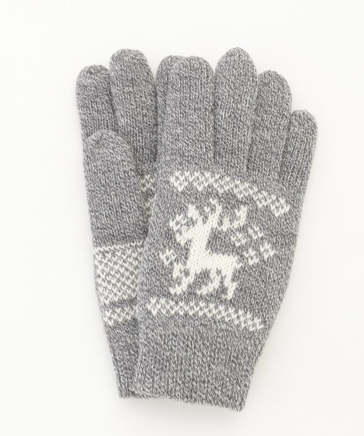オフプライスストア(ファッショングッズ)(OFF PRICE STORE(Fashion Goods))のトモクニ トナカイ柄手袋 グレー(012)