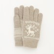 オフプライスストア(ファッショングッズ)(OFF PRICE STORE(Fashion Goods))のトモクニ トナカイ柄手袋 ベージュ(052)