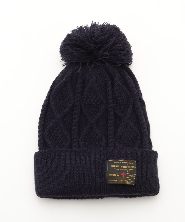 オフプライスストア(ファッショングッズ)(OFF PRICE STORE(Fashion Goods))のSHIGEMATSU（シゲマツ） ボンボン格子編みワッチ【SALE/カジュアル/デイリー/トレンド/ストリート/スポーティースタイル】 ブルー(093)