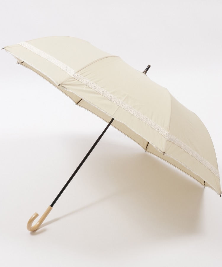 オフプライスストア(ファッショングッズ)(OFF PRICE STORE(Fashion Goods))のスギタ リーフレースショートワイド傘 ベージュ(052)