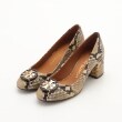 オフプライスストア(ファッショングッズ)(OFF PRICE STORE(Fashion Goods))のTORY BURCH(トリーバーチ) SNAKE PRINTED LEATHER パンプス ベージュ(052)