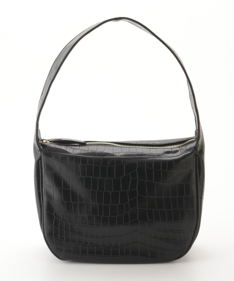 オフプライスストア(ファッショングッズ)(OFF PRICE STORE(Fashion Goods))のcoen（コーエン）　クロコ柄型押しワンハンドルバッグ　【SALE/ショルダー/シンプルデザイン】 ブラック(019)