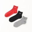 オフプライスストア(ファッショングッズ)(OFF PRICE STORE(Fashion Goods))のFRUIT OF THE LOOM（フルーツ オブ ザ ルーム） 3PAIR　フルーツロゴ刺繍クオーターソックス ミックス(999)