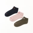 オフプライスストア(ファッショングッズ)(OFF PRICE STORE(Fashion Goods))のFRUIT OF THE LOOM（フルーツ オブ ザ ルーム） 3PAIR　フルーツロゴ刺繍アンクルソックス ミックス(999)
