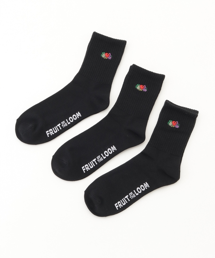 オフプライスストア(ファッショングッズ)(OFF PRICE STORE(Fashion Goods))のFRUIT OF THE LOOM（フルーツ オブ ザ ルーム） 3PAIR　フルーツロゴ刺繍クオーターソックス1