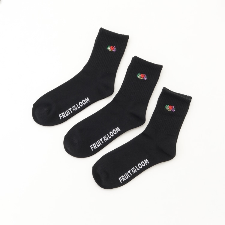 オフプライスストア(ファッショングッズ)(OFF PRICE STORE(Fashion Goods))のFRUIT OF THE LOOM（フルーツ オブ ザ ルーム） 3PAIR　フルーツロゴ刺繍クオーターソックス ソックス