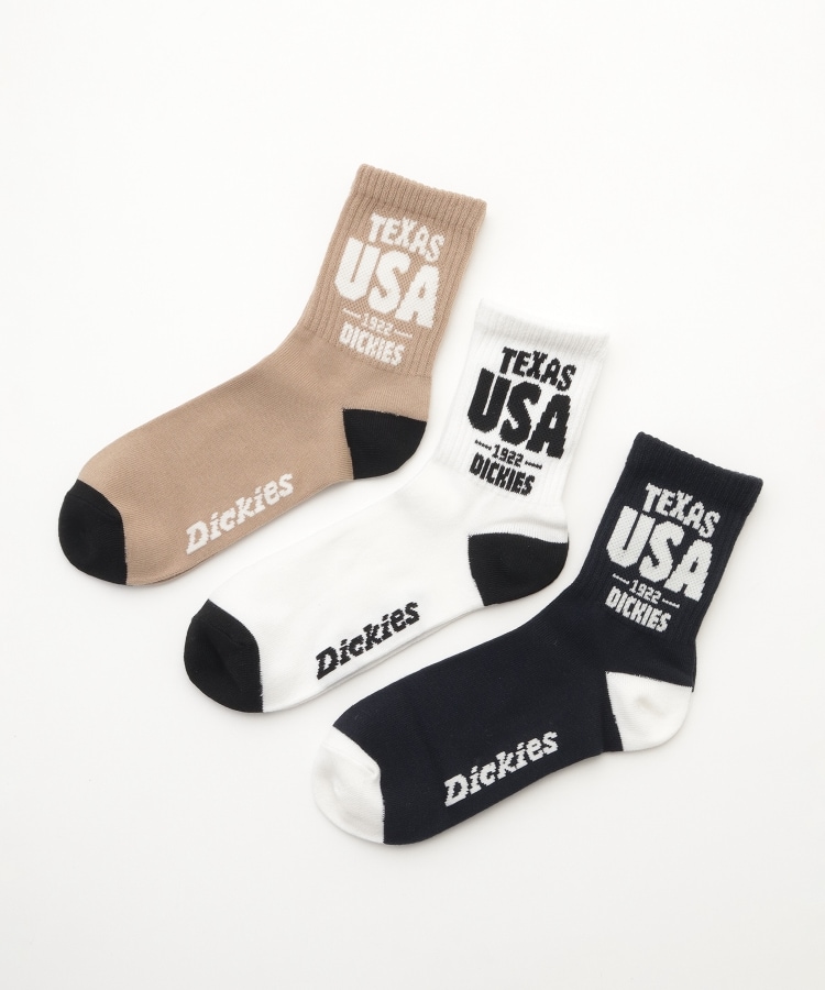 オフプライスストア(ファッショングッズ)(OFF PRICE STORE(Fashion Goods))のDickies（ディッキーズ） 3PAIRS　PACK　USAロゴクオーターソックス ミックス(999)